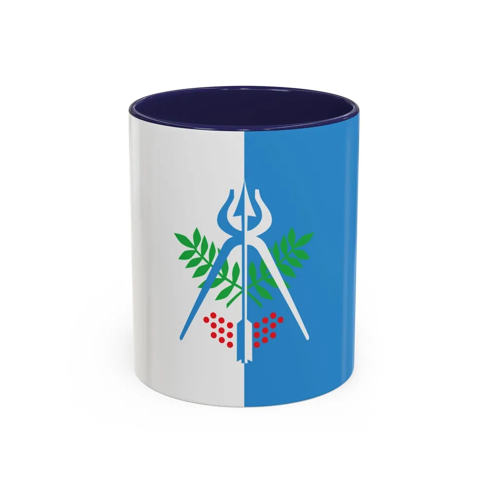 Flag of Izhevsk Russia - Accent Coffee Mug-11oz-Navy-Go Mug Yourself