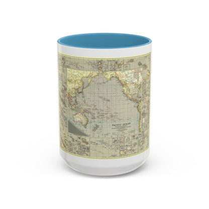 Pacific Ocean (1936) (Map) Accent Coffee Mug