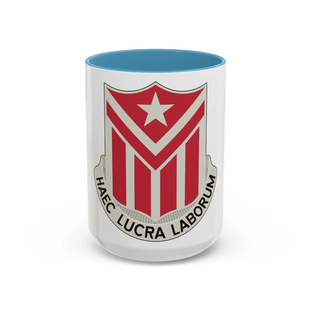 554 Engineer Battalion (U.S. Army) Accent Coffee Mug-15oz-Light Blue-Go Mug Yourself