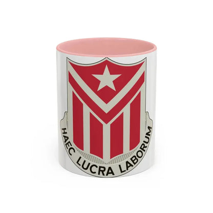 554 Engineer Battalion (U.S. Army) Accent Coffee Mug 11oz Pink - Go Mug Yourself