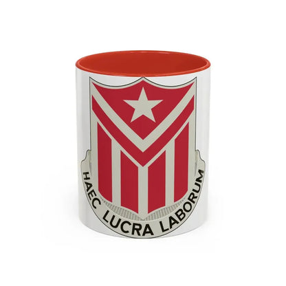 554 Engineer Battalion (U.S. Army) Accent Coffee Mug 11oz Red - Go Mug Yourself