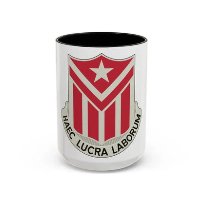 554 Engineer Battalion (U.S. Army) Accent Coffee Mug 15oz Black - Go Mug Yourself