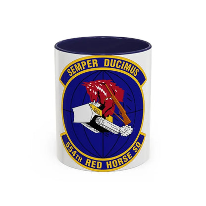 554 RED HORSE Squadron PACAF (U.S. Air Force) Accent Coffee Mug 11oz Navy - Go Mug Yourself