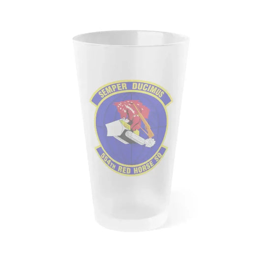 554 RED HORSE Squadron PACAF (U.S. Air Force) Frosted Pint Glass 16oz 16oz Frosted - Go Mug Yourself
