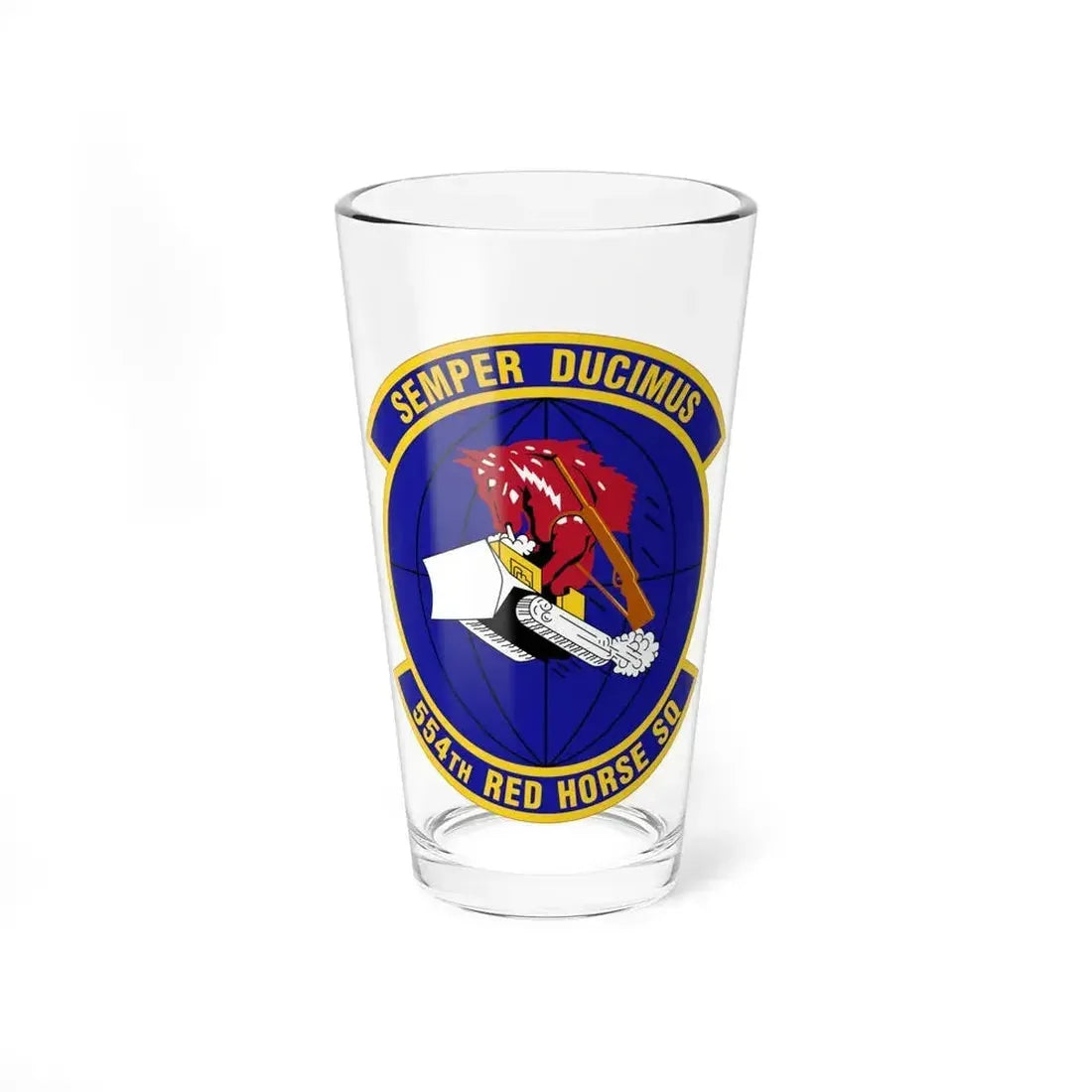 554 RED HORSE Squadron PACAF (U.S. Air Force) Pint Glass 16oz 16oz - Go Mug Yourself