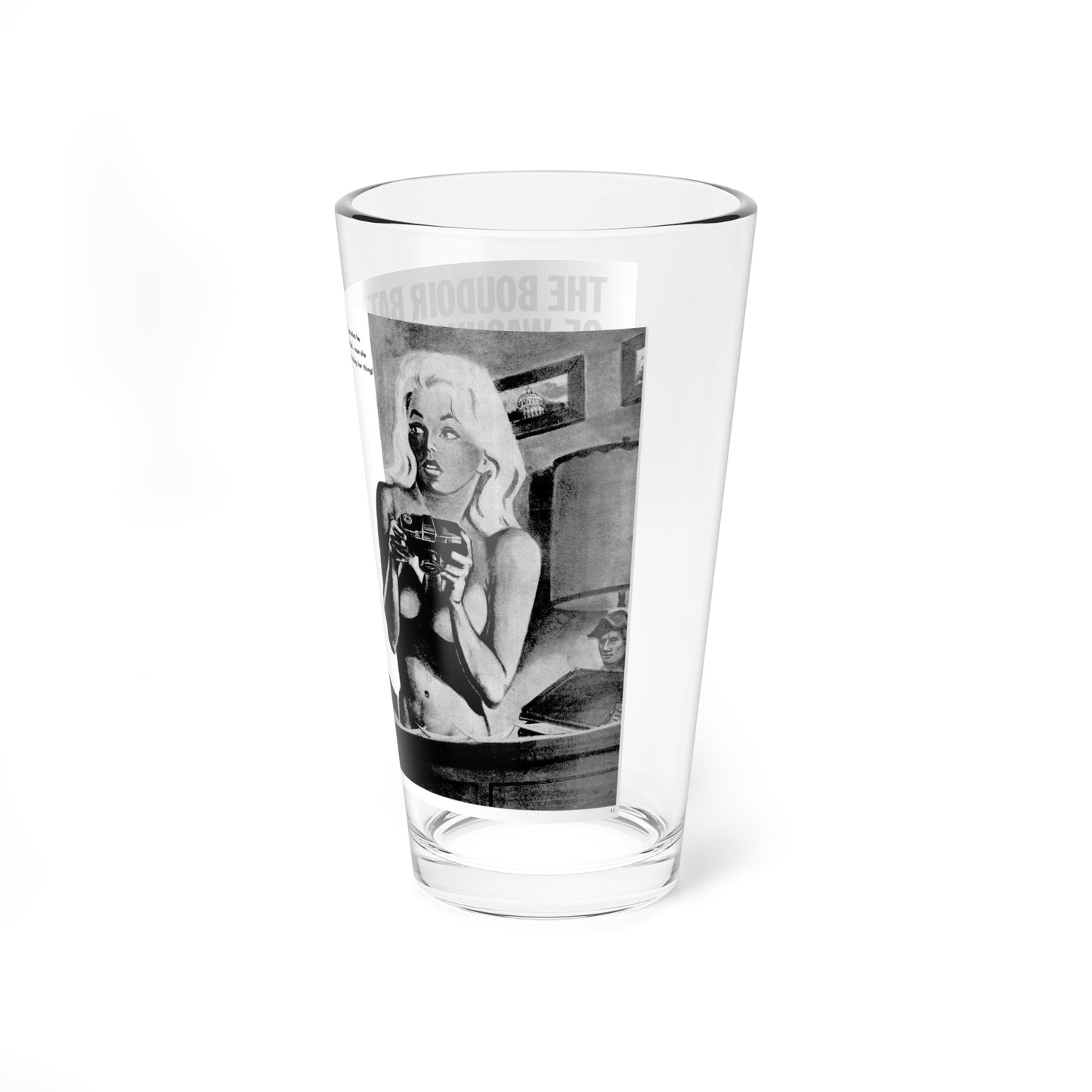 The Boudoir Battle Of Washington D. C., Man's Combat, December 1969 (Magazine Illustration) Pint Glass 16oz