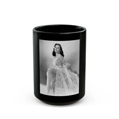 Elaine Stewart #101 (Vintage Female Icon) Black Coffee Mug-15oz-Go Mug Yourself