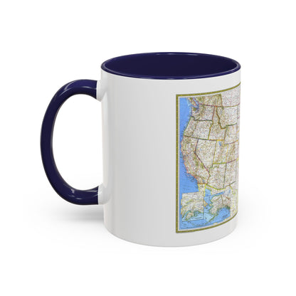 USA - The United States (1976) (Map) Accent Coffee Mug