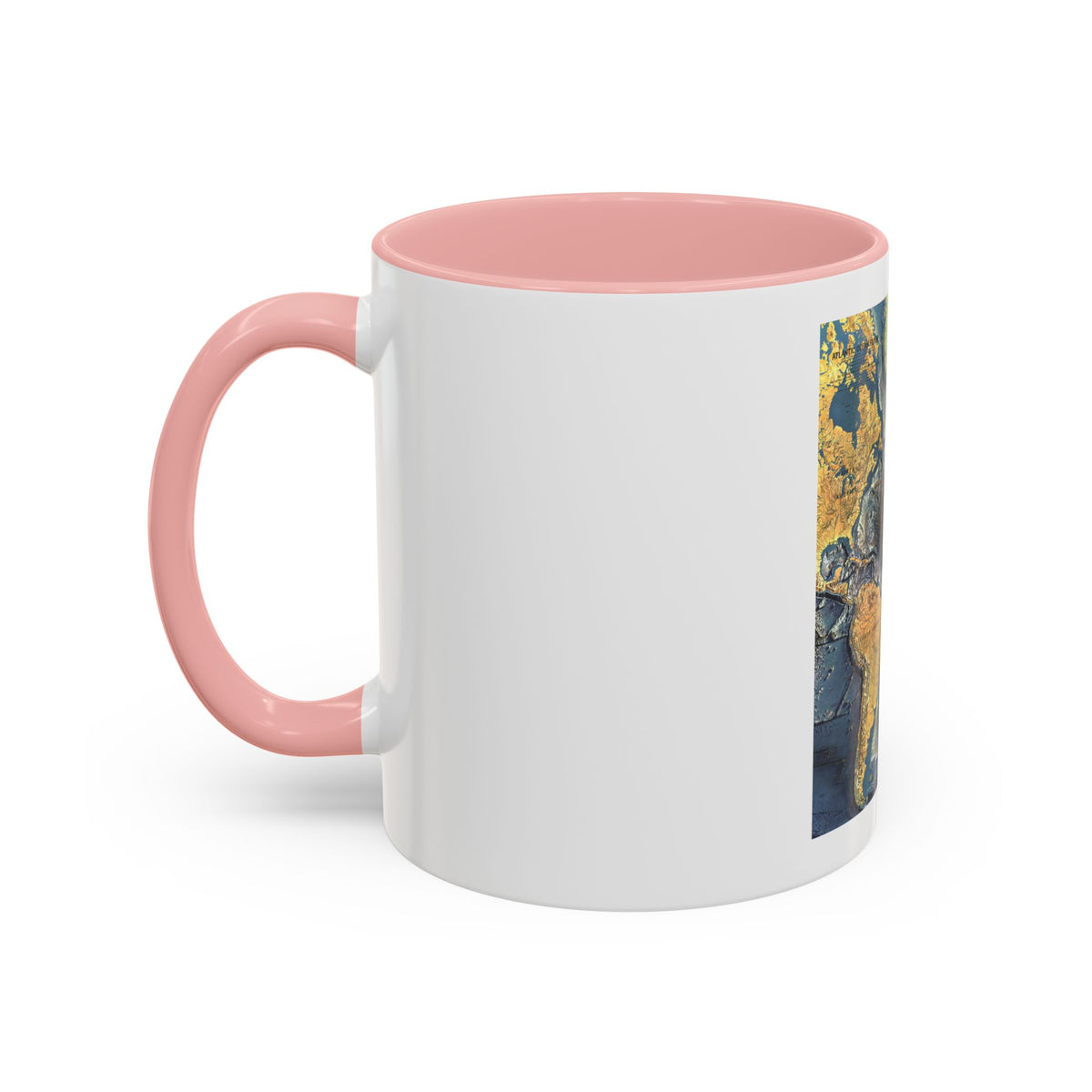 Atlantic Ocean Floor (1968) (Map) Accent Coffee Mug