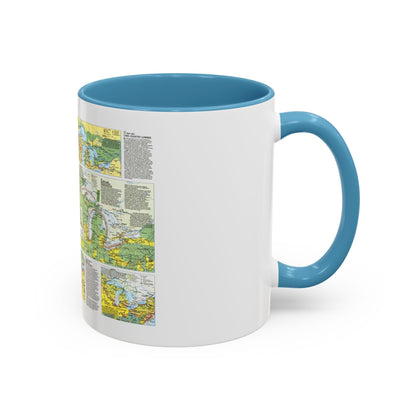 Canada - The Great Lakes 2 (1987) (Map) Accent Coffee Mug
