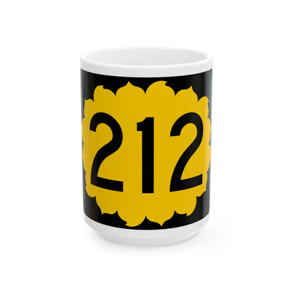 K-212 (Kansas) (Road Sign) White Coffee Mug