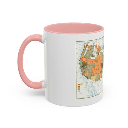 USA - The United States (1892) (Map) Accent Coffee Mug