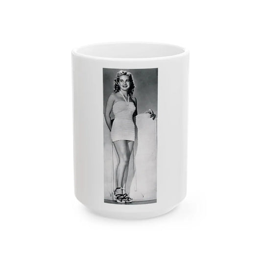 Lori Nelson #50 - Printed & Scanned (Vintage Female Icon) White Coffee Mug-15oz-Go Mug Yourself