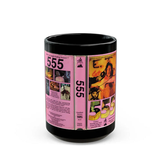 555 (VHS COVER) - Black Coffee Mug-15oz-Go Mug Yourself