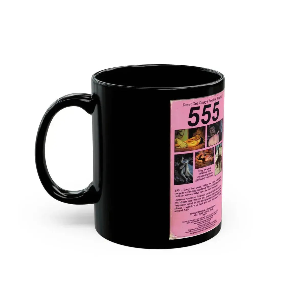 555 (VHS COVER) - Black Coffee Mug - Go Mug Yourself
