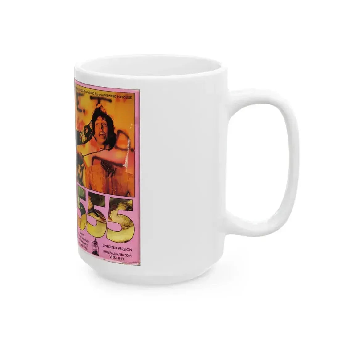 555 (VHS COVER) - White Coffee Mug - Go Mug Yourself