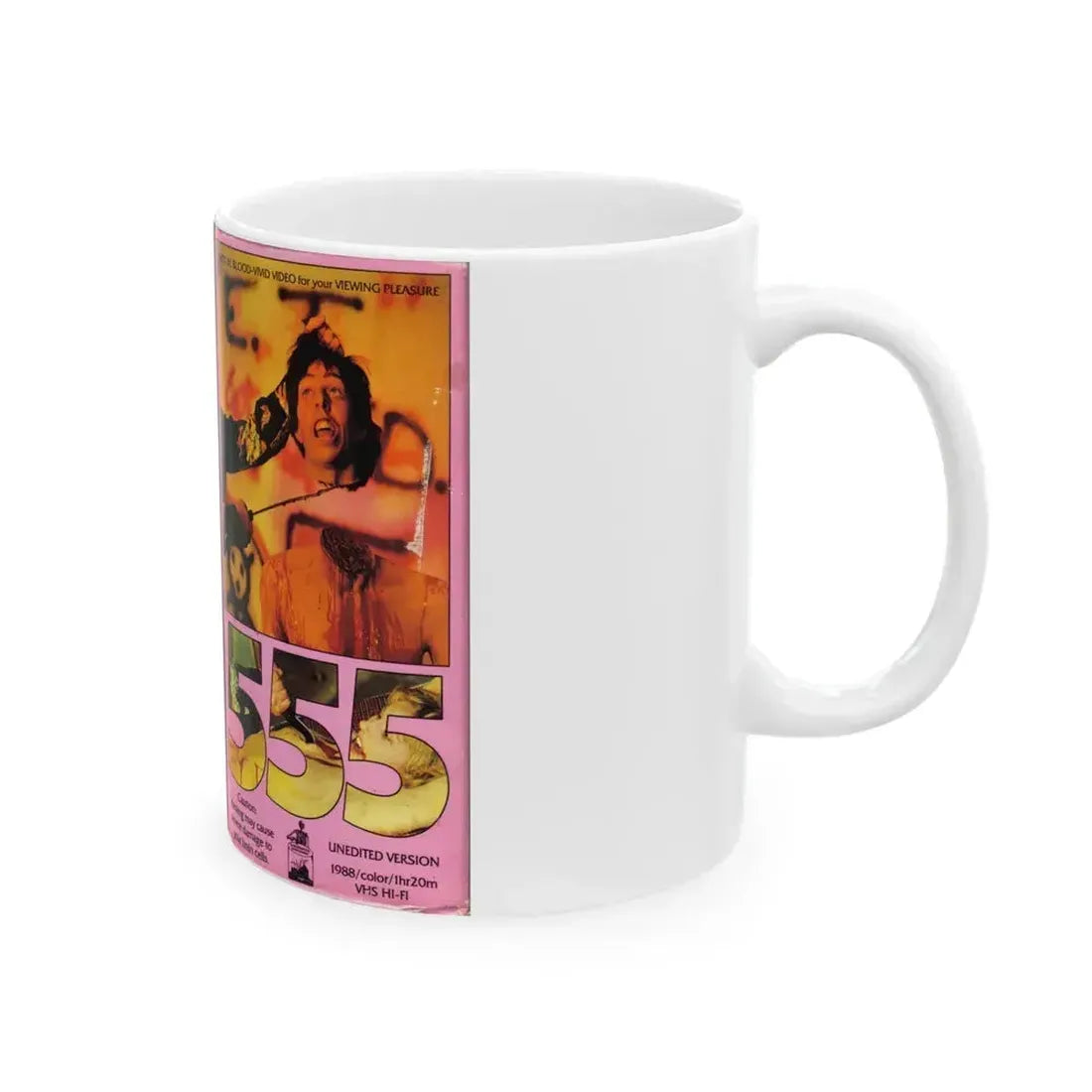 555 (VHS COVER) - White Coffee Mug - Go Mug Yourself