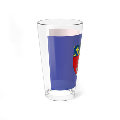 Flag of Paris with shield (France) Pint Glass 16oz