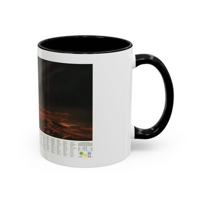 Space - MARS, Dusty Face of (1973) (Map) Accent Coffee Mug