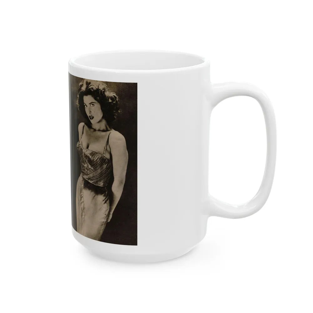 Tina Louise #134 - 2 Pages, 2 B&W Photos from PIC Digest Mag. September '58 (Vintage Female Icon) White Coffee Mug-Go Mug Yourself