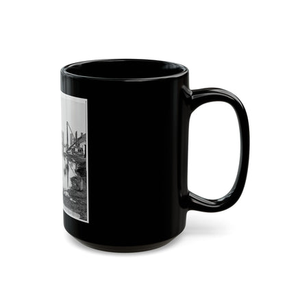 Richmond, Va. Ruined Buildings On Banks Of The Canal Basin (U.S. Civil War) Black Coffee Mug
