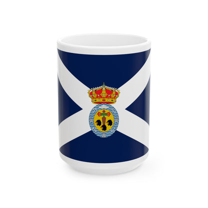 Flag of Santa Cruz de Tenerife Spain - White Coffee Mug-15oz-Go Mug Yourself