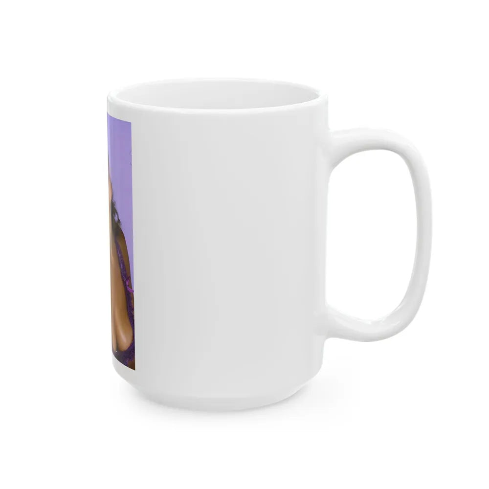 Linda Blair #197 - Partially Topless (Vintage Female Icon) White Coffee Mug-Go Mug Yourself