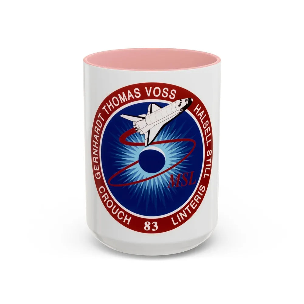 STS 83 (NASA) Accent Coffee Mug-15oz-Pink-Go Mug Yourself