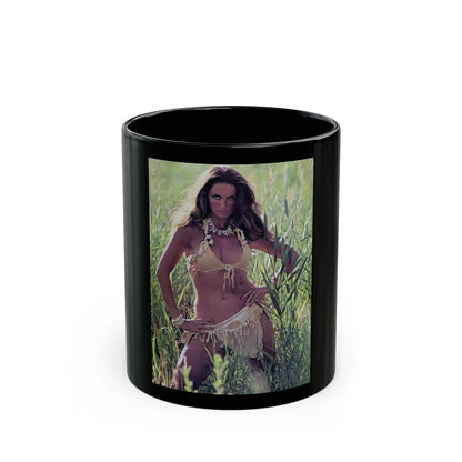 Caroline Munro #303 (Vintage Female Icon) Black Coffee Mug-11oz-Go Mug Yourself