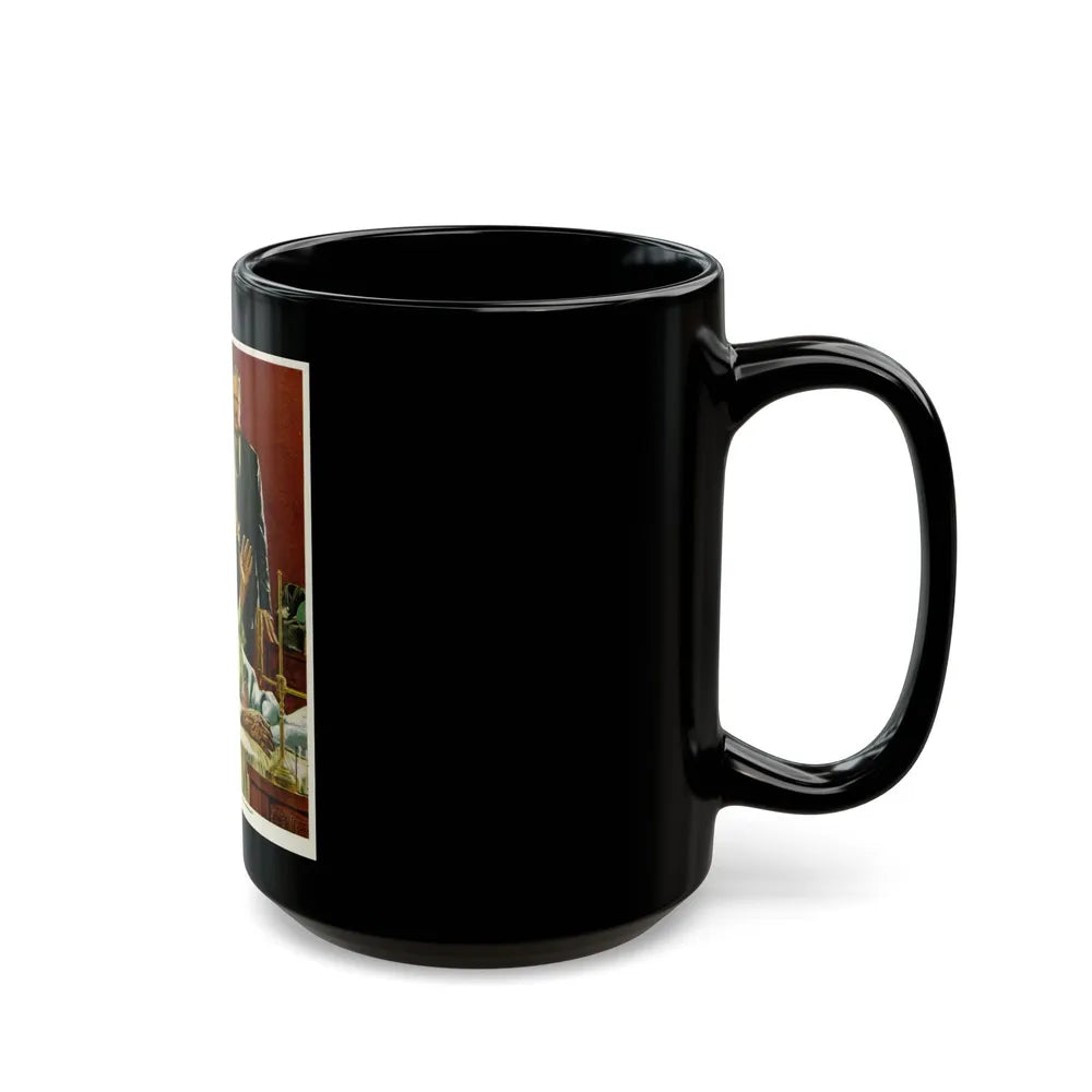 Firing the Family Doctor, 1952 - Black Coffee Mug-Go Mug Yourself