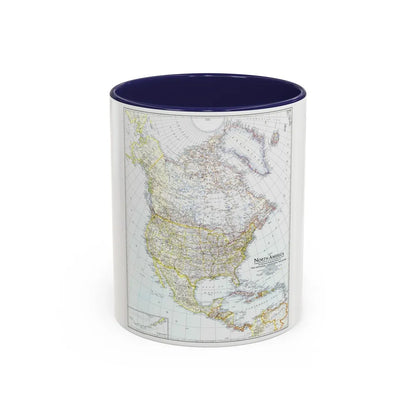 North America (1942) (Map) Accent Coffee Mug-11oz-Navy-Go Mug Yourself