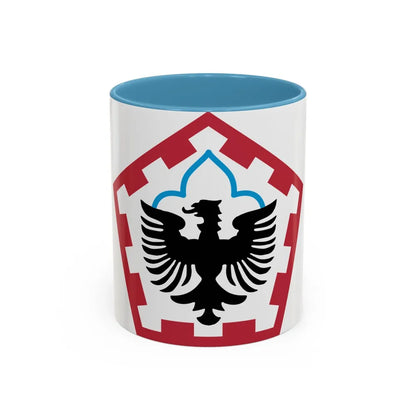555th Engineer Brigade (U.S. Army) Accent Coffee Mug-11oz-Light Blue-Go Mug Yourself
