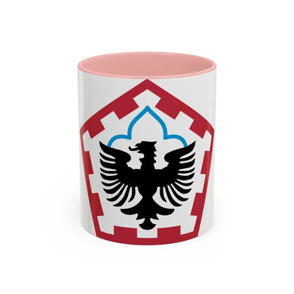 555th Engineer Brigade (U.S. Army) Accent Coffee Mug-11oz-Pink-Go Mug Yourself