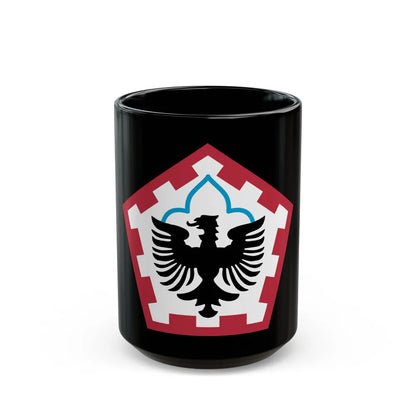 555th Engineer Brigade (U.S. Army) Black Coffee Mug-15oz-Go Mug Yourself