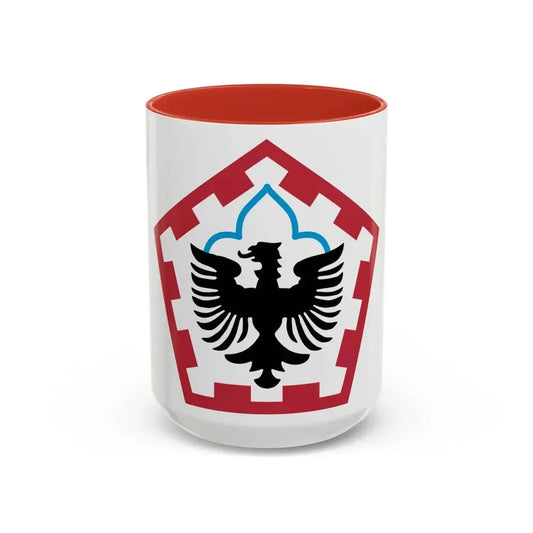 555th Engineer Brigade (U.S. Army) Accent Coffee Mug 15oz Pink - Go Mug Yourself