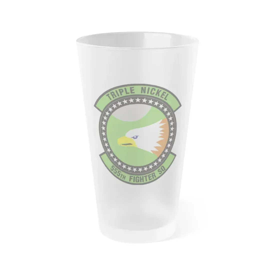 555th Fighter Squadron (U.S. Air Force) Frosted Pint Glass 16oz Default Title - Go Mug Yourself