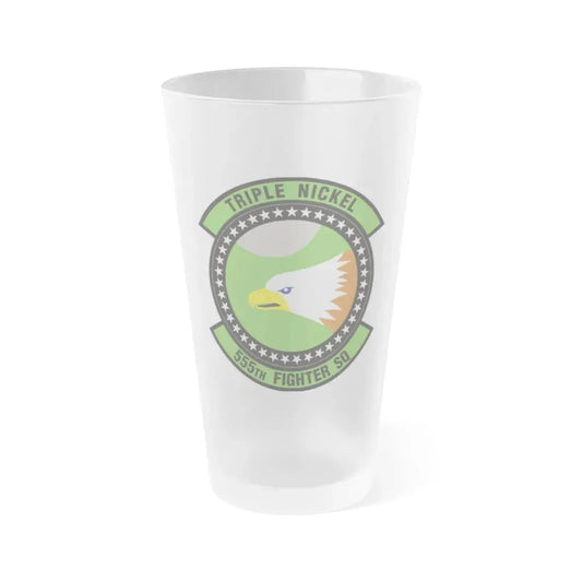555th Fighter Squadron (U.S. Air Force) Frosted Pint Glass 16oz Default Title - Go Mug Yourself