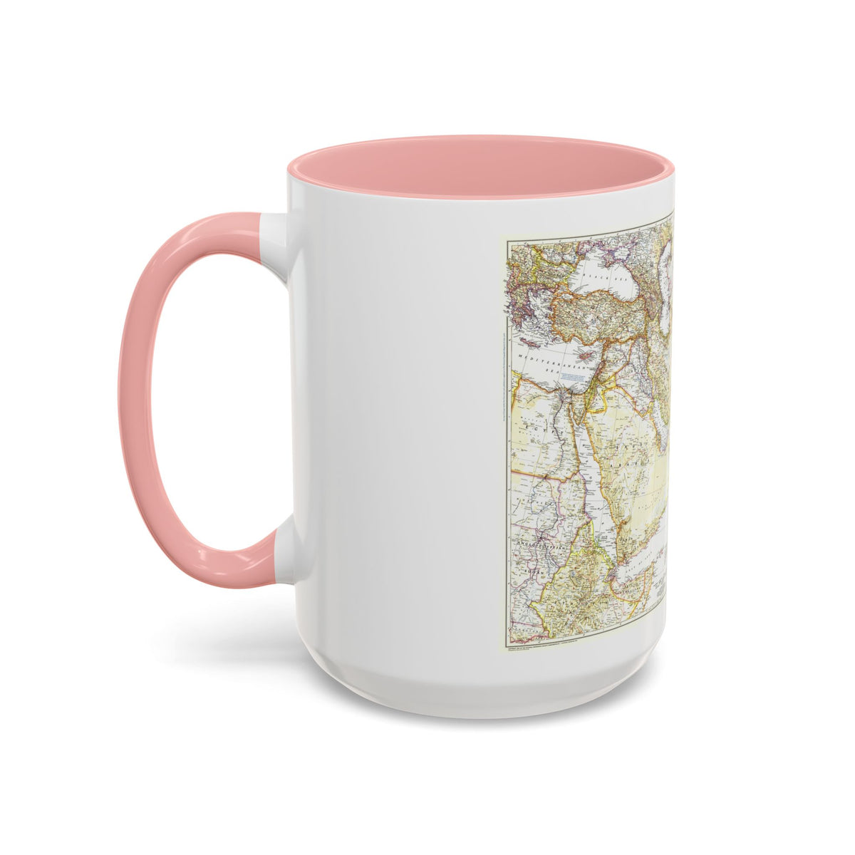 Asia - Southwest (1952) (Map) Accent Coffee Mug