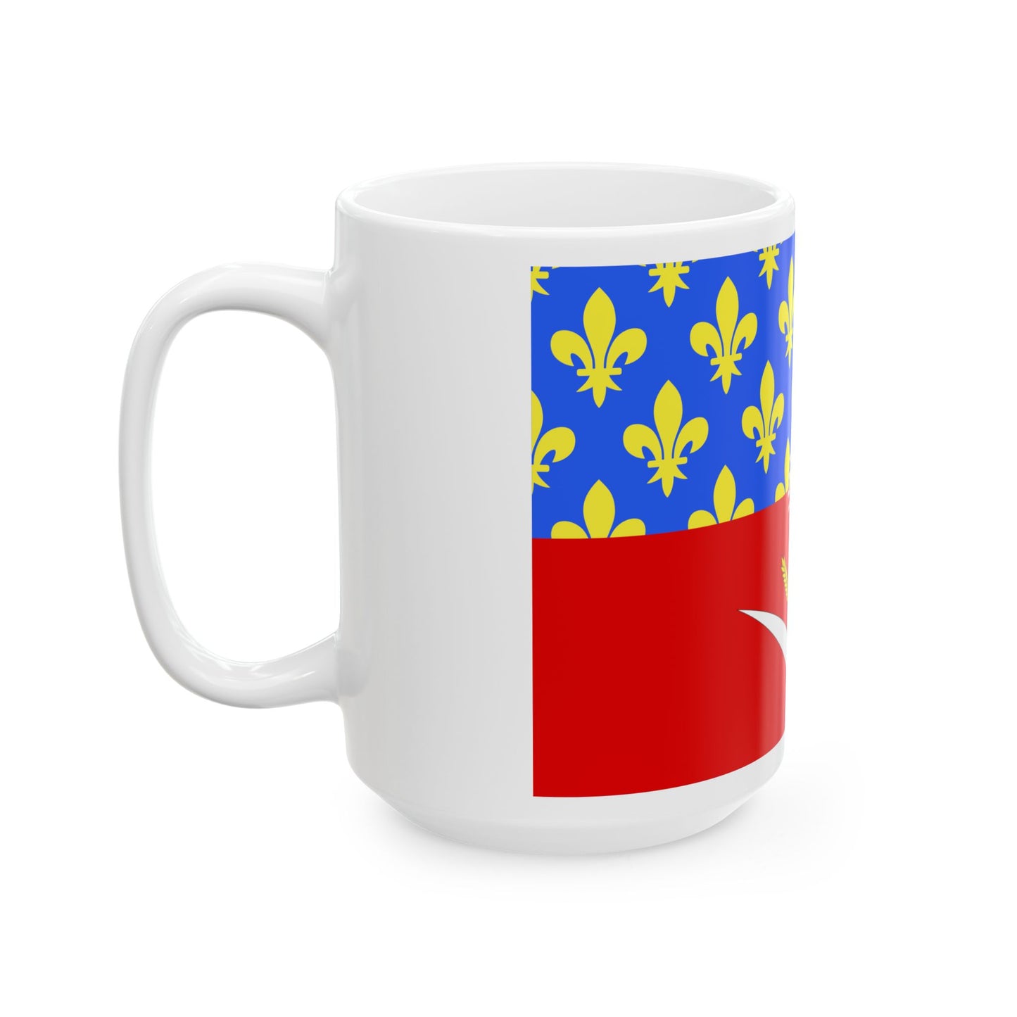 Flag of Seine Saint Denis France - White Coffee Mug-Go Mug Yourself