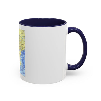 USA - New England 1 (1987) (Map) Accent Coffee Mug