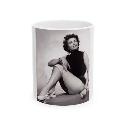 Dorothy Malone #151 (Vintage Female Icon) White Coffee Mug-11oz-Go Mug Yourself