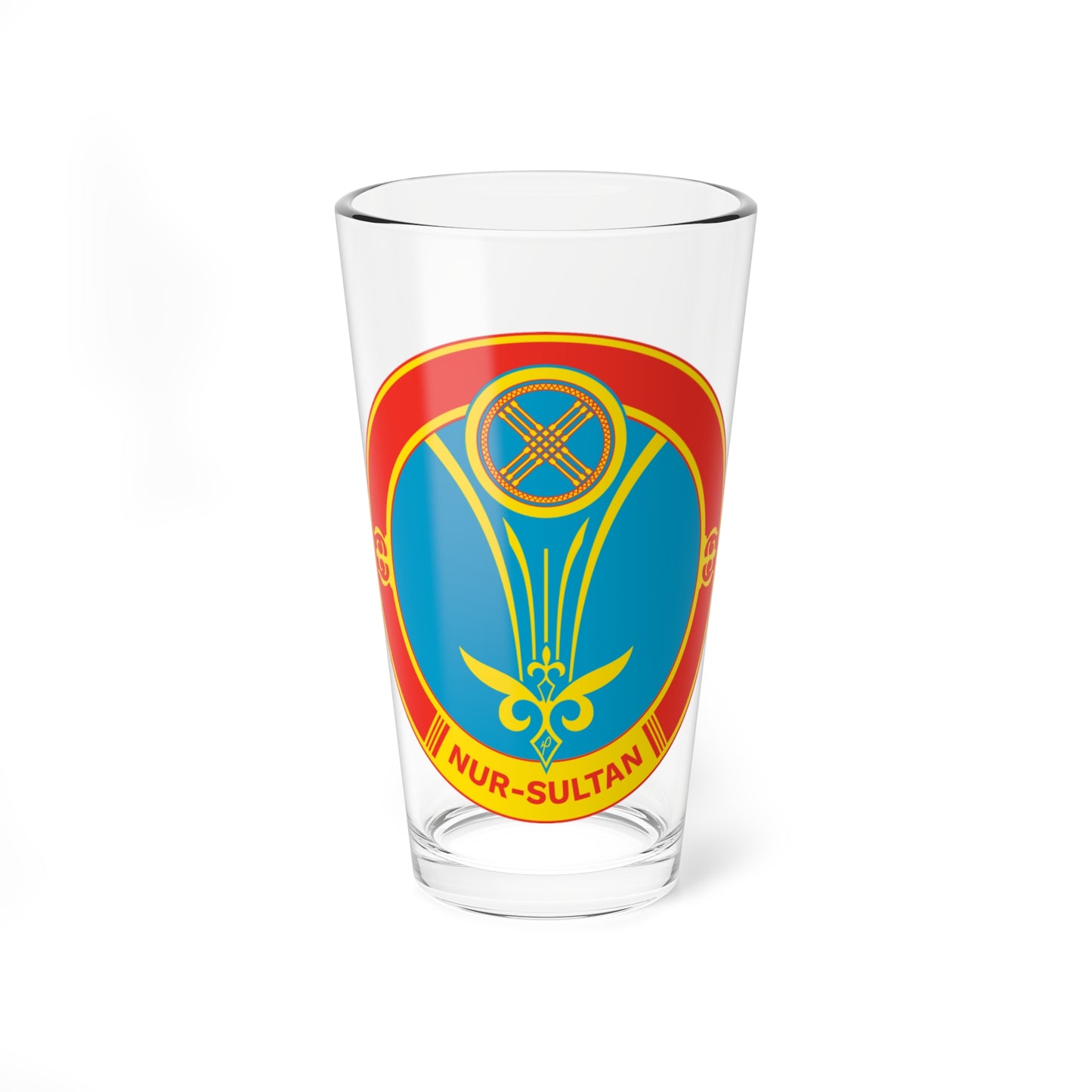 Emblem of Nur-Sultan-1 (Kazakhstan) (Coat of Arms) Pint Glass 16oz
