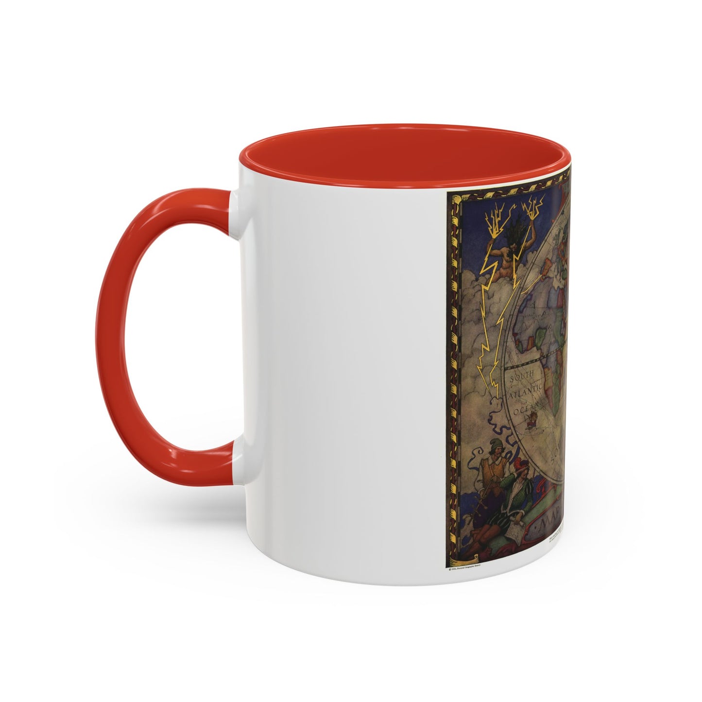 Map of Discovery- Eastern Hemisphere (1928) (Map) Accent Coffee Mug