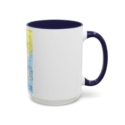 USA - Western New England 1 (1975) (Map) Accent Coffee Mug