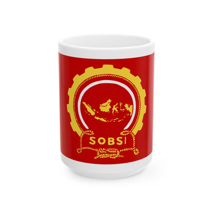 Bendera SOBSI (Indonesia) White Coffee Mug