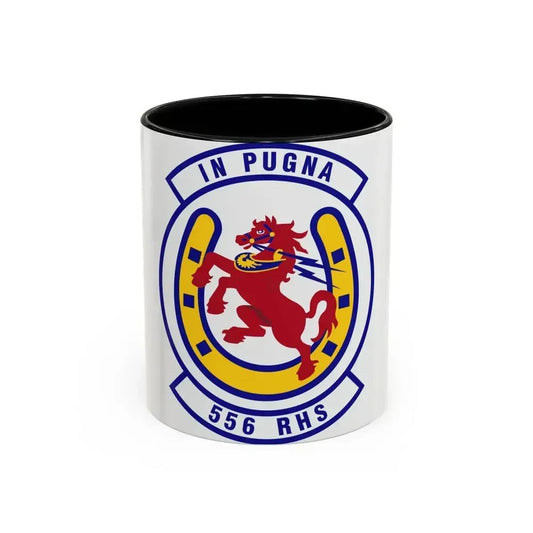 556th Red Horse Squadron (U.S. Air Force) Accent Coffee Mug 11oz Black - Go Mug Yourself