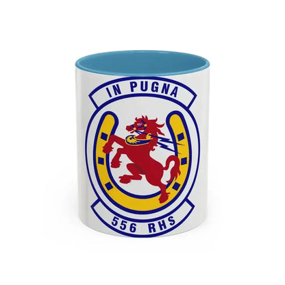 556th Red Horse Squadron (U.S. Air Force) Accent Coffee Mug 11oz Light Blue - Go Mug Yourself