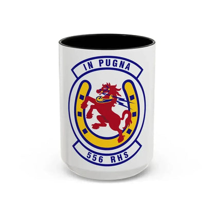556th Red Horse Squadron (U.S. Air Force) Accent Coffee Mug 15oz Black - Go Mug Yourself