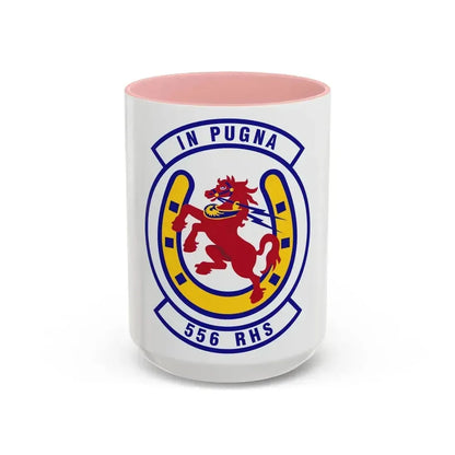 556th Red Horse Squadron (U.S. Air Force) Accent Coffee Mug 15oz Pink - Go Mug Yourself
