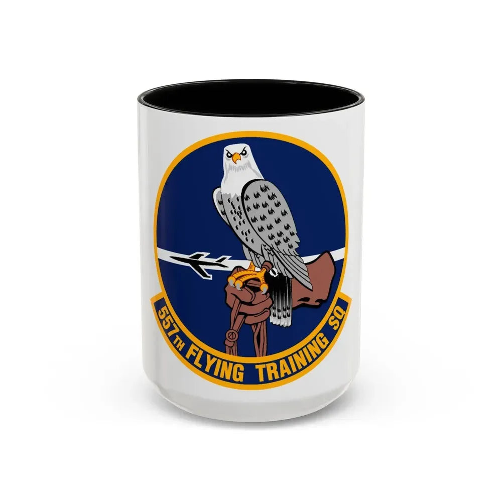 557 Flying Training Squadron AETC (U.S. Air Force) Accent Coffee Mug 15oz Black - Go Mug Yourself